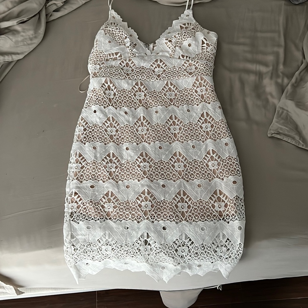 White midi dress from Lulus